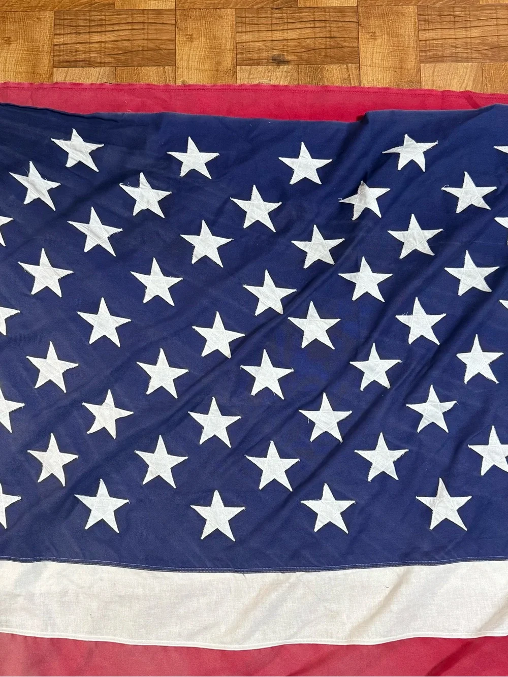 Vintage valley forge USA flag 110x53in large indoor/outdoor 50buntong sewn stars